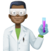 👨🏿‍🔬 man scientist: dark skin tone display on Facebook